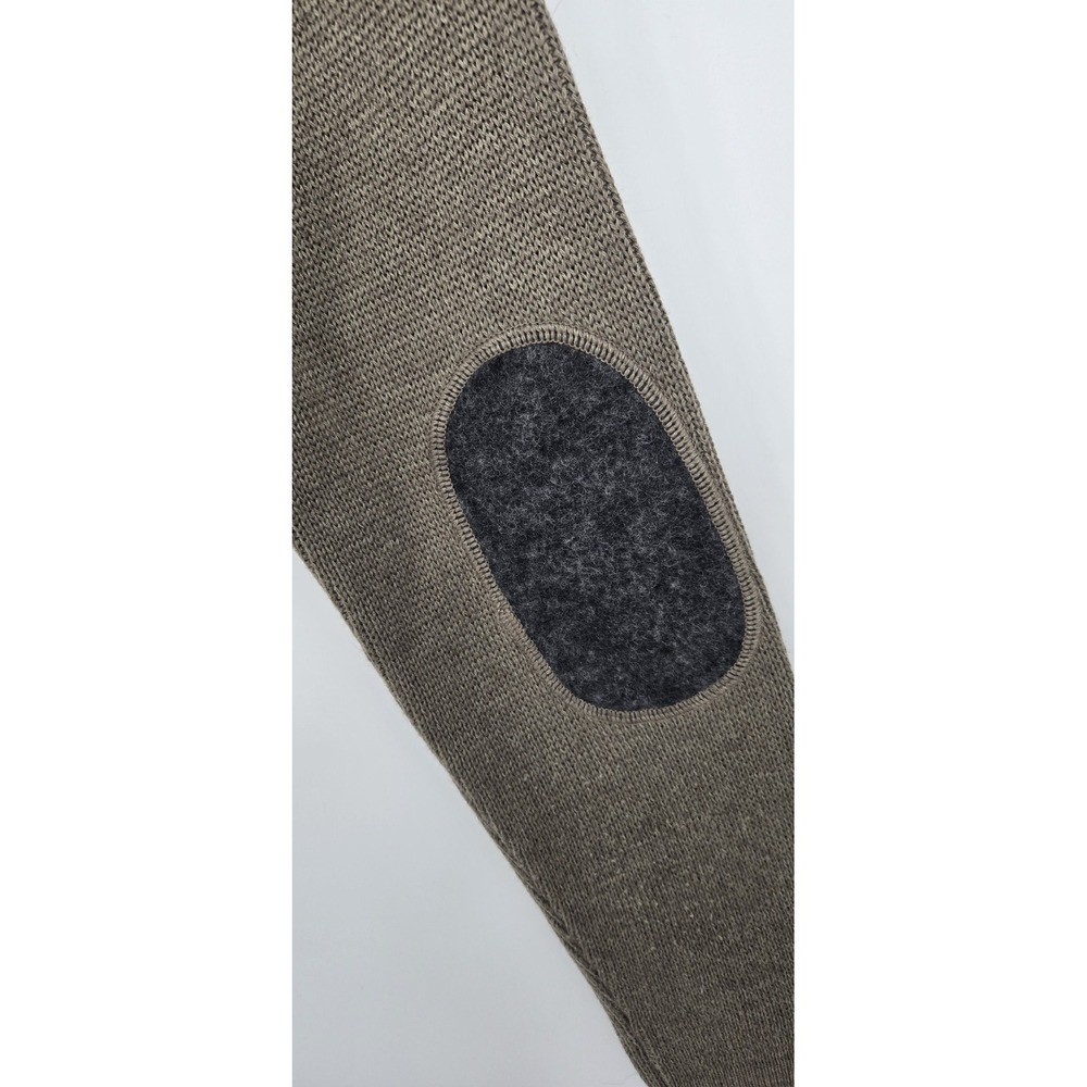 Codice Sweater Mens L/XL Taupe Merino Wool Elbow Patch Made In Italy Italian 52 - Picture 9 of 11